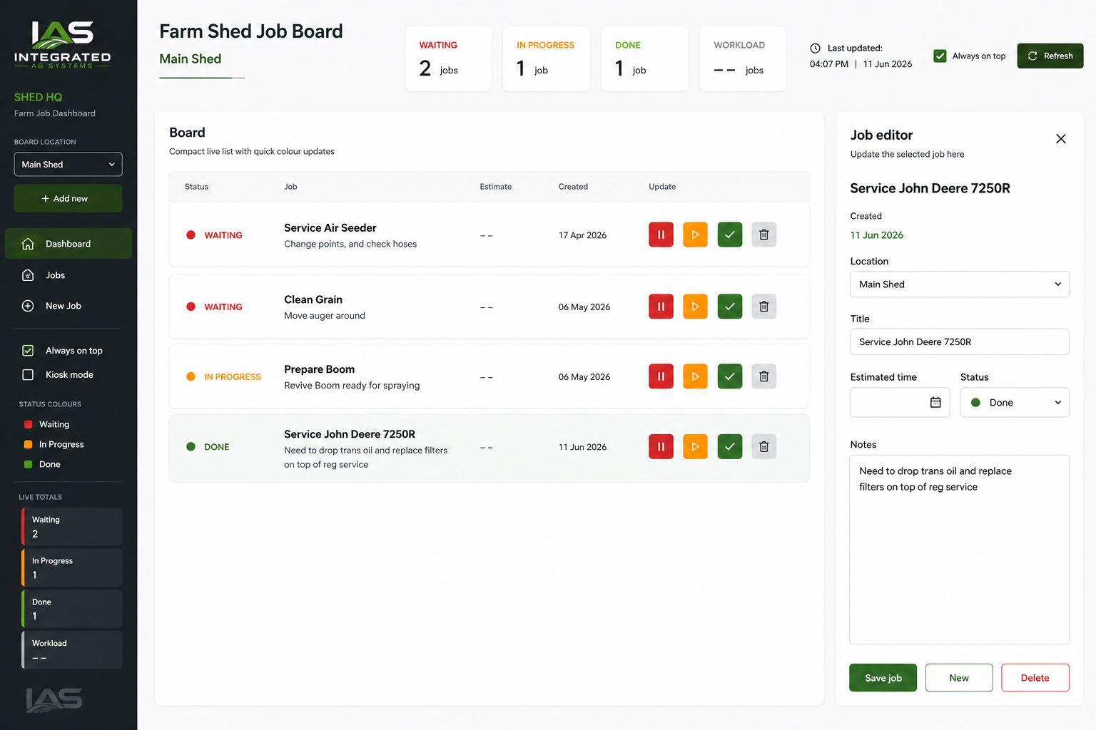 Farm Shed Job Board screenshot